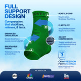 Modvel Foot & Ankle Brace Socks for Sprained Ankle Compression Sleeve - Plantar Fasciitis Relief Brace, Foot Support for pain Women & Men - Tendonitis & Arthritis Feet Sleeve, Stabilizing Ankles Wrap