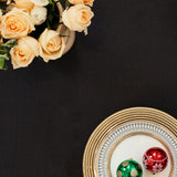 Midsummer Breeze Table Cloth Rectangle Table-Rustic Cotton Tablecloth Craft Fringed Farmhouse Table Cloths for Halloween Thanksgiving Christmas Kitchen Dining (55x70 Inch, Black)