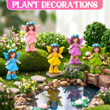 Chunful 50 Pcs Mini Fairy Figurines Miniatures Garden Fairies State Small Fairy Accessories Ornament for Outdoor Yard Garden Flower Pot Birthday Cake Toppers Car Gift to Hide and Seek
