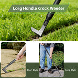 Pragmatist 43.7" Crack Weeder Long Handle Weed Puller Adjustable Weed Remover Durable Manual Crevice Weeding Tool for Sidewalk, Paver, Wall Gaps, Lawn Yard, Deck Boards
