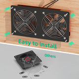 TIMEBAL Solar Powered Exhaust Fan for Shed, 350 CFM High Airflow Solar Vent Fan with Dual Waterproof Fans, Outdoor Cooling Ventilation for Chicken Coop, Greenhouse, Dog House