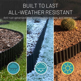 40FT x 8IN Flexible Corrugated Metal Garden Edging Roll, Rust Resistant Galvanized Steel Landscape Border, Flexible Lawn Edging for Flower Beds, Pathways & Outdoor Landscaping