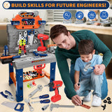 Kids Tool Bench with Electric Drill, Toddler Tool Set for Boys Ages 3-5 6-8