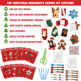 CiyvoLyeen Christmas Sewing Kit for Kids Felt Christmas Ornaments Craft Supplies DIY Activity for Girls and Boys Educational Sewing Gift for Child Set of 12