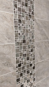 Glass Saturn-Mosaic Modular Silver Tile Jupiter Bathroom Kitchen 300x300mm