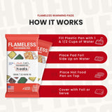 Lava Gel Self-Heating Buffet Kit – Flameless Food Warmer Set for Parties – Includes 4 Trays, 4 Half-Size Heat Pads & Foil Pans – Keeps Hot Food Hot for up to 3 Hours – Gel Fuel Can Alternative