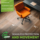36"x48" Office Chair Mat for Hardwood Floor - Clear Desk Chair Mat, Non-Slip Floor Protector for Rolling Chairs, Rectangular Shape Compatible for Office and Gaming Chairs for Wood, Tile & Hard Floors