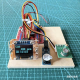 Compatible STEM CO2 Gas Detector, DIY Air Quality Monitor with OLED Display & Buzzer Alarm, Science Education Kit for Kids, Teens, School Projects