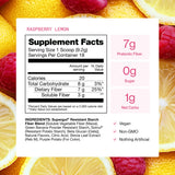 Supergut Gut Healthy Flavored GLP-1 Booster, Raspberry Lemon - High Fiber GLP-1 Supplement Powder for Women & Men - Sugar-Free Drink Mix for Gut Health & Digestive Support (18 Servings)