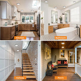 slochi 7.5Inch Ceiling Light Fixture, 3000K-4000K-6500K Flush Mount Ceiling Light 3 Pack, Ultra Thin Round White Flat led Lights for Bathroom Hallways Closet Laundry Bedroom Kitchen