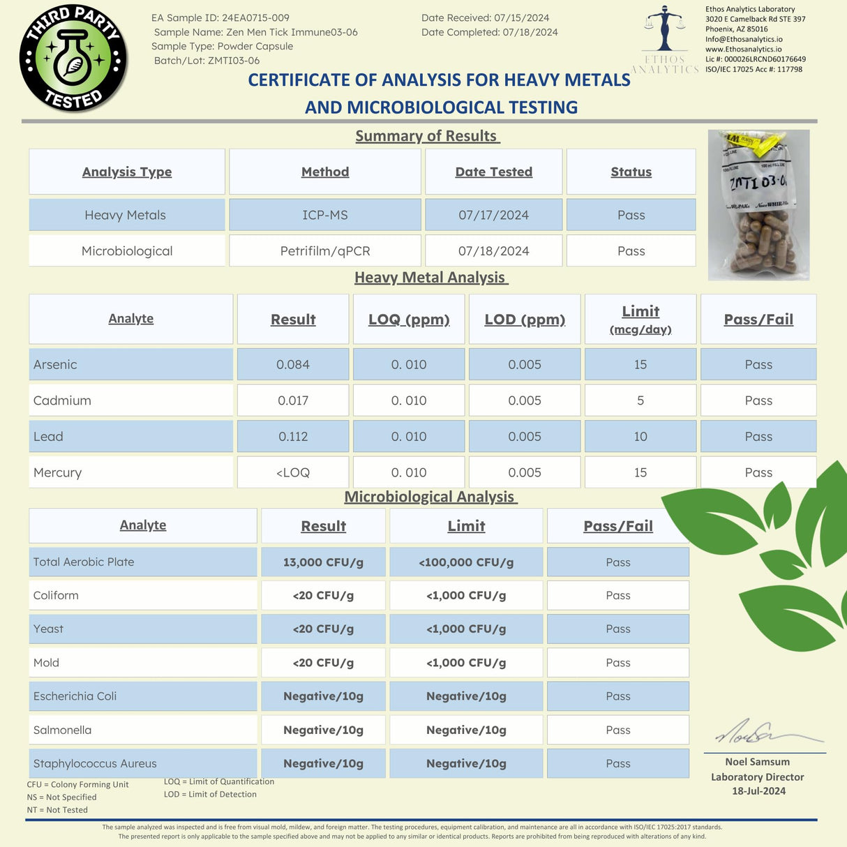 Zenmen Tick Immune Support Supplement - Improved Formula - Japanese Knotweed, Cat's Claw, Chinese Skullcap, Cryptolepis Sanguinolenta, Sweet Wormwood - 90 Vegan Capsules, Made in The USA