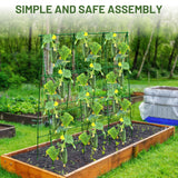 PHENEAHILL Large A-Frame Garden Trellis for Tomatoes, Cucumbers & Heavy Climbing Plants - Rust-Resistant, Heavy-Duty Steel, Perfect for Outdoor Gardens & Vertical Gardening(47" W x 63" H)