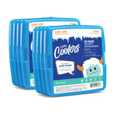 Cool Coolers by Fit & Fresh Kids Clear Blue Ice Packs, Quick Freeze, Space-Saving, Reusable Ice Pack for Lunch Boxes & Coolers