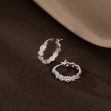 SLUYNZ Solid 925 Sterling Silver Daisy Flower Hoop Earrings for Women Teen Girls Cluster Flower Hoop Earrings (A-Sterling Silver)