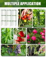 3 Pack 47 Inch Heavy Duty Height Adjustable Square Tomato Cage