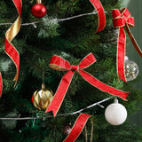 Yungyan Velvet Ribbons with Gold Edge Felt Ribbon Gift Bow Wrapping Ribbon Waterproof for Handmade, Home Decor, Gift Wrapping, Wreath DIY Crafts, Christmas Tree(Red Gold,1 Inch X 60 Yards)