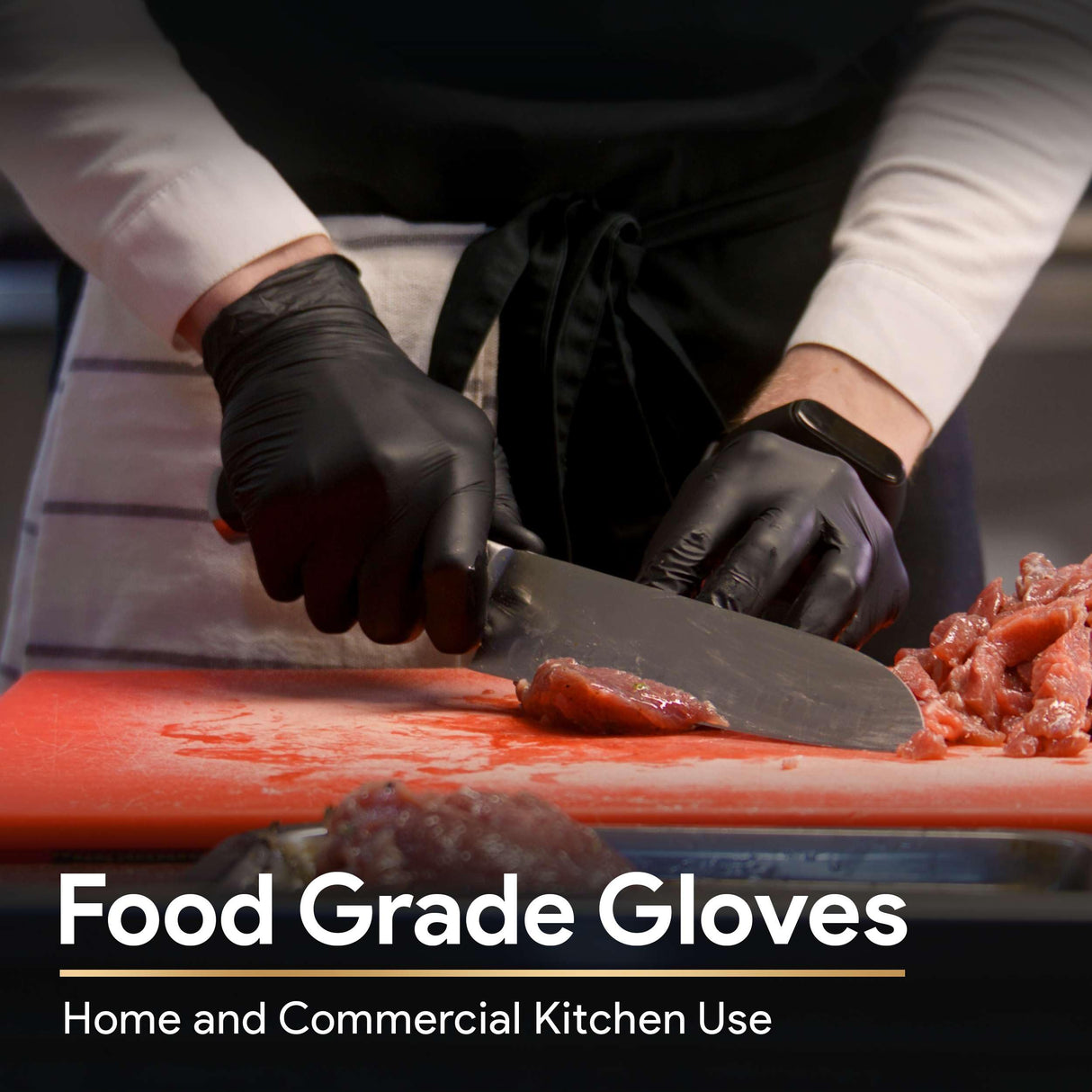 FifthPulse 6 Mil Black Nitrile Gloves Large, 200 Count Heavy-Duty Disposable Gloves for Mechanics, Food Prep, and Medical Use - Powder-Free, Latex-Free, Extra Thick & Puncture-Resistant Rubber Glove