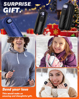 Funaudio Hand Warmers Rechargerable 2 Pack - 6000mAh Electric AI Handwarmers with LED Display, 5-Level, 2 in 1 Portable Heater, Stocking Stuffers, Gifts for Women/Men/Christmas/Golf/Hunting Essentials