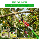 Manual Pole Saw, 27 Ft Pole Saws for Tree Trimming with Scissors