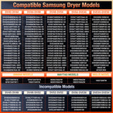 Azdele Heating Element for Samsung Dryer, Dryer Heating Element DC47-00019A for Samsung dv42h5000ew/a3 dv45h7000ew/a2 Dryer Parts, Including DC96-00887A, DC47-00016A, DC47-00018A and DC32-00007A
