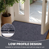 Storystore 3' x 5' Front Door, Mat Heavy-Duty Commercial Mat for Indoor/Outdoor Entryways, Non Slip Rubber Backing Low Profile for Entrance Home Office, Patio & Garage(Gray)