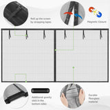 Garage Door Screen for 1 Car, 2 Car Garage, Magnetic Closure Heavy Duty Weighted Bottom Fiberglass Mesh Keep Annoying Animal Out (Black, 16 ft x 10 ft)