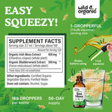 Wild & Organic Sea Moss Drops - Overall Support with Irish Seamoss and Bladderwrack - Multimineral Chondrus Crispus Tincture - Vegan, Sugar & Alcohol-Free Liquid Supplement - 4 fl oz