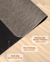 Blvornl Office Chair Mat for Hardwood Floor, 35.4"*47.2" Desk Computer Chair Mat for Hard Wood, Large Anti-Slip Hard Floor Protector Rolling Chair Mat, PVC Mat Desk Rug for Office and Dark Brown