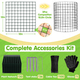 10 Pack Round Plant Protector from Animals – 30pcs 12" × 12" Metal Wire Mesh Garden Plant Cages Wire Plant Covers Pre-Bent Metal Mesh for Seedling Raised Bed Garden Protection for Vegetables Flower