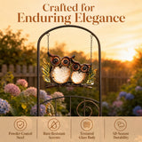 Voumsil Solar Owl Garden Trellis Metal Climbing Plant Stake