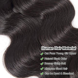 Lemeiily Human Hair Bundles 16 18 20 Inch Body Wave Bundles Human Hair 100% Unprocessed Brazilian Virgin Hair Quick Weave Bundles Human Hair 3 Bundles Deals Real Human Hair Extensions Natural Black