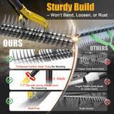 Heavy Duty Thatch Rake for Lawns -15" Dual-Action Dethatcher Thatching Rake with Sharp Blade for Dead Grass Removal,Soil Loosening,Lawn Dethatching,70" Manual Thatcher for Yard,Garden, Lawn