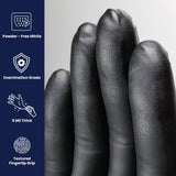 Adenna Dark Light Bulk Disposable Nitrile Gloves – 9 Mil, Heavy Duty Work Rubber Glove with Textured Grip, Non-Latex & Powder Free, Case of 900, Extra Large, Black