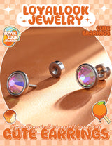 Hypoallergenic Screwback Earrings for Women Girls 20G Colorful