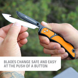 Outdoor Edge 3.5" RazorSafe Replacement Sharp-Point Knife Blades, 24 Piece Value Pack