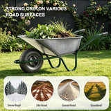 4.00-6 Wheelbarrow Tires 13" Flat Free Solid Wheel Barrow Wheel Replacement