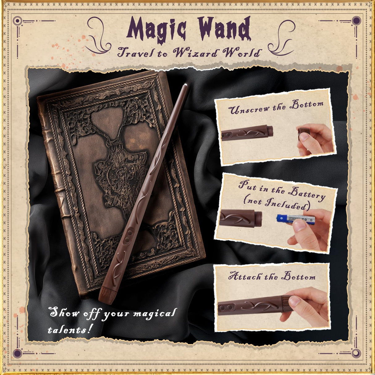 Homemory Hanging 20 Pcs Floating Candles with 2 Wand Remote and String, Flying Flameless LED Taper Candles Warm White Light, Battery Operated Window Candle for Halloween Christmas Party