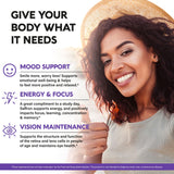 Natural Saffron Supplements - Pure Saffron Extract 88.5 mg - Made in USA - Mood | Focus | Vision | Energy Support - Eye Health for Women & Men - NonGMO Vegan Pills - 90 Powder Capsules, 3 Month Supply