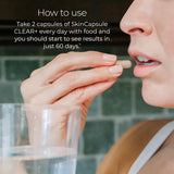 Hush & Hush SkinCapsule™ Clear+, Skin Care Supplement, Vegan, Acne Treatment for face, Clean Nutraceuticals Supplements That Contains Vitamin A, Turmeric, Dandelion Root, Zinc - 60 Capsules