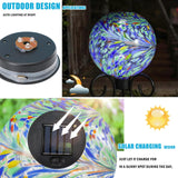 VCUTEKA Solar Gazing Ball, 10" Glass Gazing Balls Sphere with Solar Light for Garden Decor Lawn Outdoor Yard Decorative