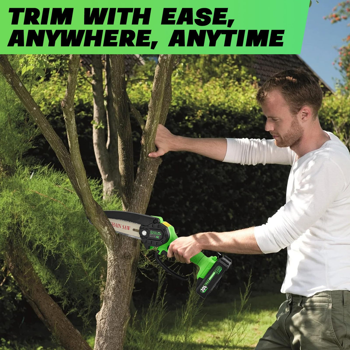 Saker Mini Chainsaw|6 Inch Chainsaw[2025 Upgraded]|Mini Cordless Electric Chain Saw|Small Handheld Portable Chainsaw Battery Powered Chain Saw for Tree Trimmer and Garden,Christmas Gifts for Men Women