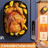 Warming Mat for Food, Voriah Electric Warming Tray with 3 Temp Settings & Auto Shut-Off, Food Warmer with Thick Silicone Surface to Keep Food Warm at Buffet, Parties, and Family Use（Dark Blue）