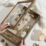 AW BRIDAL 11X16 Large Shadow Box Picture Frames Deep Shadow Boxes Display Cases with Removable Shelves and Drawers, Brown Wooden Memory Boxes for Keepsakes with Slot Christmas Decorations Gifts