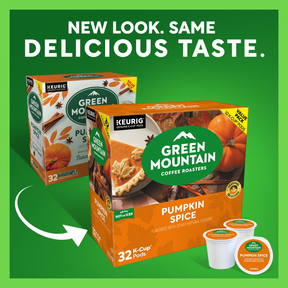 Green Mountain Pumpkin Spice Coffee, K-Cup Pods, 32 Count