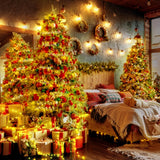 XURISEN 403FT 1000 LED Christmas Lights Outdoor Green Wire String Lights 8 Modes with Timer Memory Waterproof Fairy Light Plug in for Xmas Tree Wedding Yard Party Holiday Decorations(Warm White)