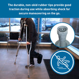 BodyMed Aluminum Crutches, Children, Small, 4' 6"–5' 2" – Pair of Lightweight, Height Adjustable Crutches – Includes Padded Underarm Cushions, Hand Grips, & Rubber Tips – Max. Weight Capacity 300 lb.