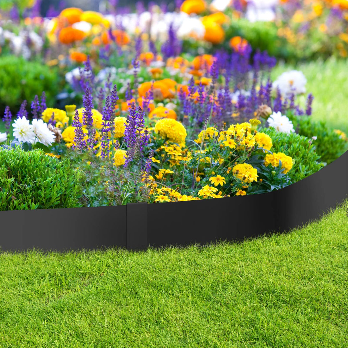 Meyoppm 20ft. 40" L × 4" H Metal Landscape Edging, 6 Pack Garden Border