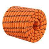Double Braided Arborist Rigging Rope - 3/8 in X 100 ft 48 Strands Rappelling Outdoor Pulling Heavy Duty Polyester Bull Rope for Swing Tree Work Camping Rescue Hiking - Orange