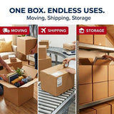 BOX USA Moving Boxes Holds 65lbs, 18"L x 14"W x 12"H (10-Pack) Medium - Corrugated Cardboard Box for Shipping, Mailing, Packing, Packaging and Storage