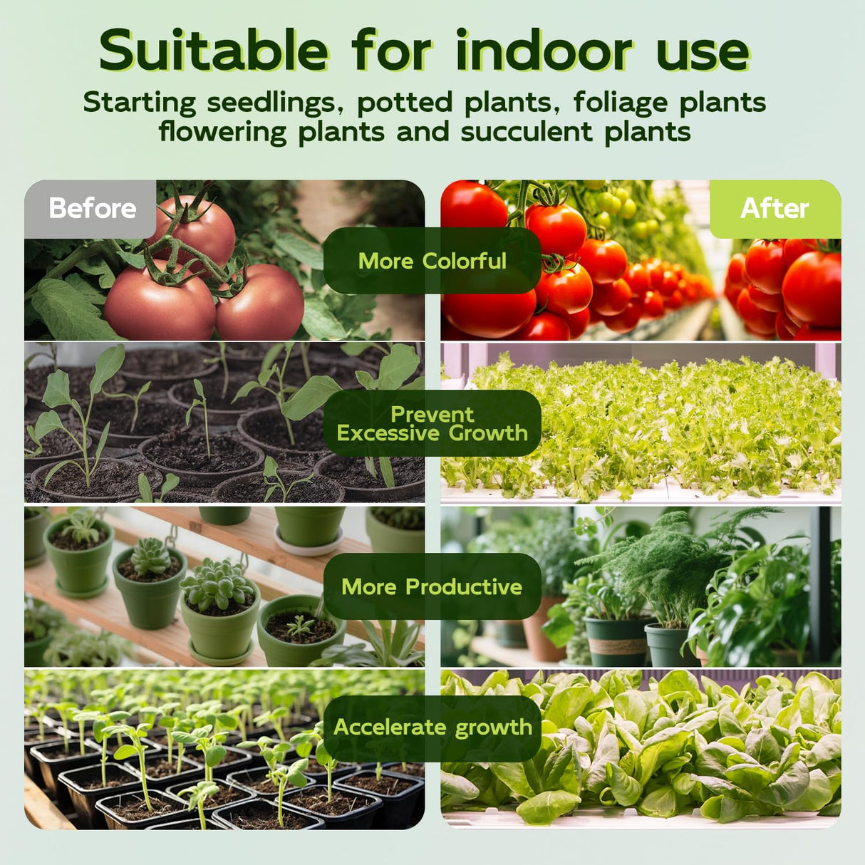 Hlite 16inch LED Grow Lights - Linkable Grow Lights for Indoor Plants